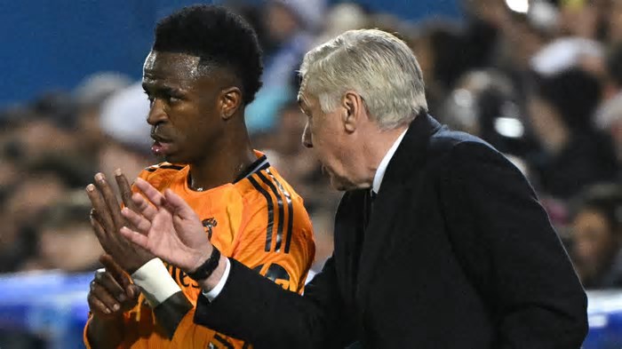Carlo Ancelotti concedes Vinicius Junior is 'affected by pressure' with Brazil but backs Real Madrid winger to silence critics