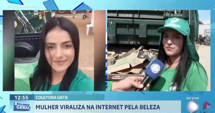 Coletora de recicláveis chama a atenção por beleza e dedicação ao trabalho