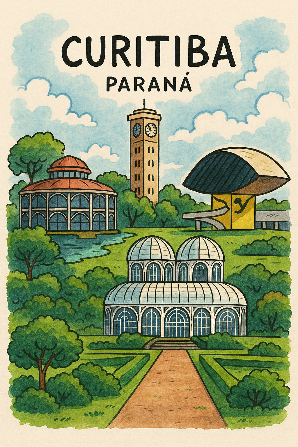 Curitiba, Paraná Por algoritmo de inteligência artificial Sora/Chatgpt