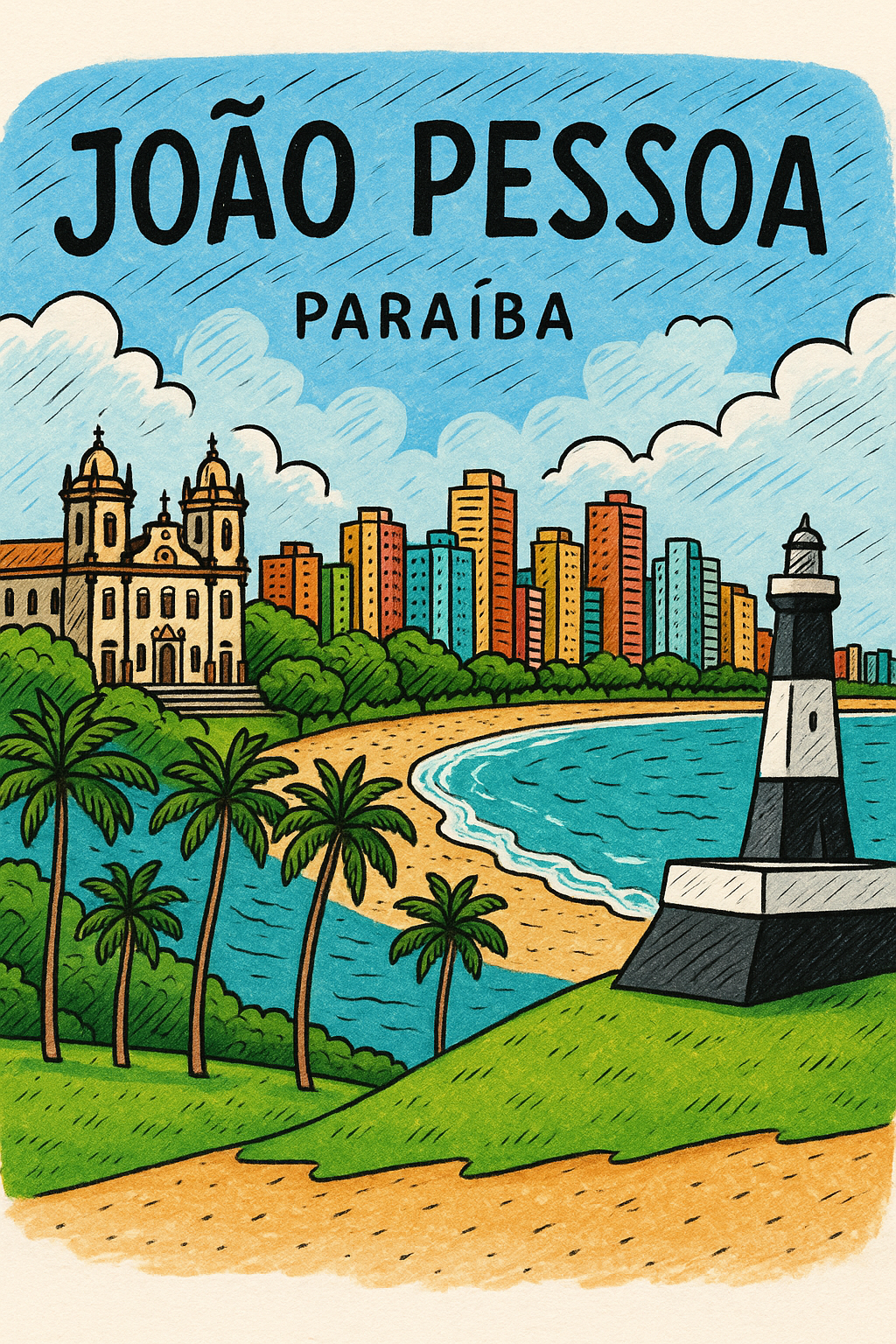 João Pessoa, Paraíba Por algoritmo de inteligência artificial Sora/Chatgpt