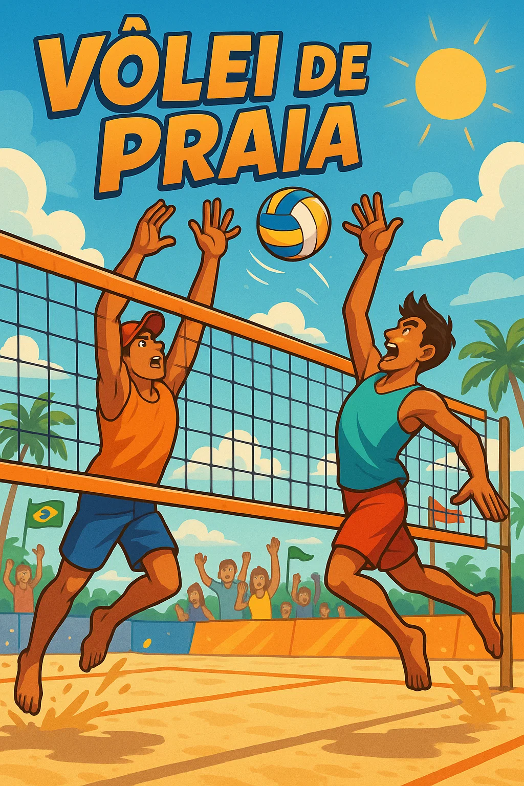 Vôlei de Praia Por algoritmo de inteligência artificial Sora/Chatgpt