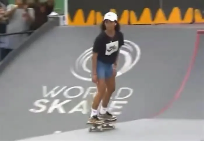 A skatista brasileira Rayssa Leal, de 18 anos, participou neste domingo (8) do Mundial de Skate Street em São Paulo, mas ...