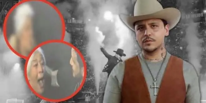 ¡Ocurrió lo impensable! Christian Nodal le robó un beso en la boca a una mujer que asistió a uno de sus conciertos de este ...