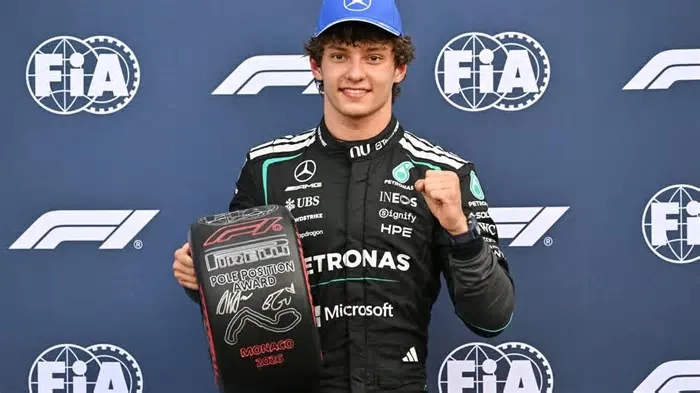 Antonelli conquistou a pole position do GP de Mônaco, sexta etapa da Fórmula 1 em 2026; Bortoleto larga em 16º lugar.