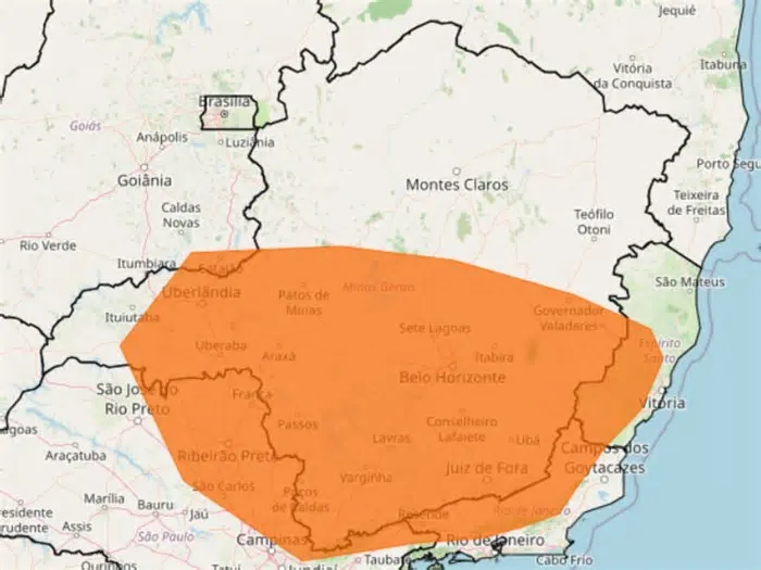 Alerta é válido para cidades do Vale do Rio Doce, Vale do Aço e Zona da Mata. Segundo o órgão, há risco de descargas ...