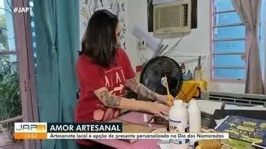 . Artesanato local é opção de presente personalizado no dia dos namorados. Detalhes Jornal do Amapá 1ª Edição. Artesanato ...