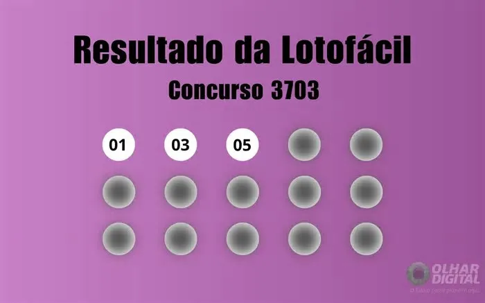 O sorteio do concurso 3703 da Lotofácil aconteceu na noite desta sexta-feira (5), às 21h. O prêmio estava estimado em R$ 10 ...