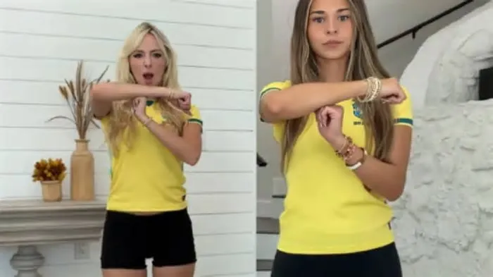 La millonaria tiktoker Natalie Reynolds y lafamosa Sophie Rain, joven modelo de 1,67 m. que ha ganado más de 83 millones en ...