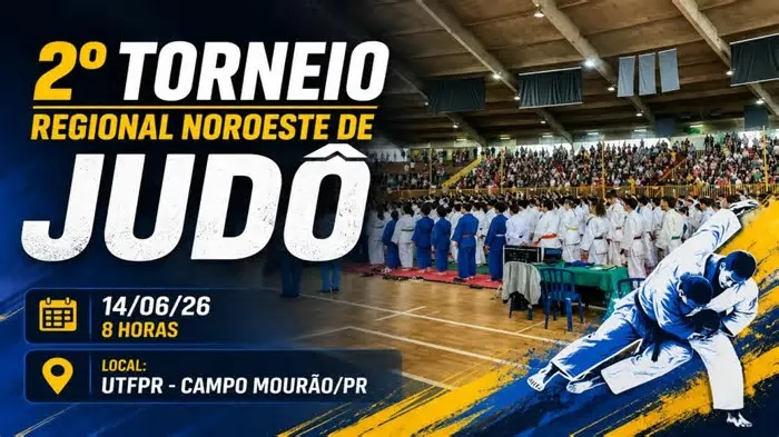 Campo Mourão se prepara para sediar o 2º Torneio Regional Noroeste de Judô em 14 de junho, reunindo atletas de várias ...