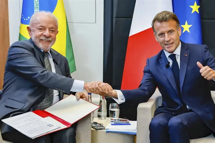 O presidente Luiz Inácio Lula da Silva participa nesta terça-feira, 16, do segundo dia da cúpula do G7, em Évian-les-Bains, ...