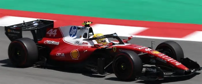 O piloto britânico Lewis Hamilton (Ferrari) somou hoje a primeira vitória na Fórmula 1 desde que trocou a Mercedes pela ...