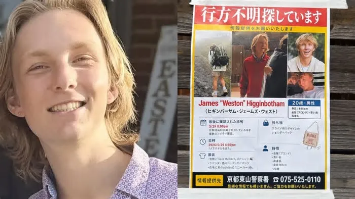 James “Weston” Higginbotham, de 20 anos, estava desaparecido desde 29 de maio durante viagem em família; corpo foi localizado ...