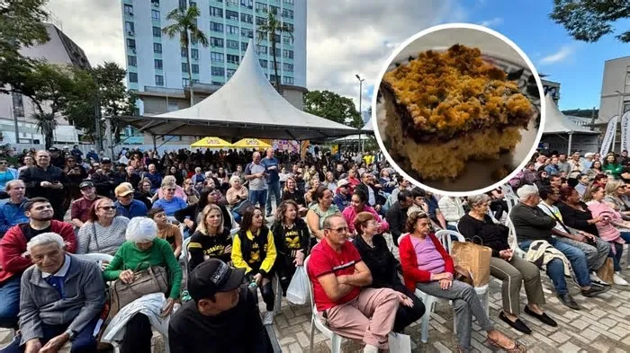 Festival de Cucas de Joinville foi realizado neste domingo (21) em evento na Praça Nereu Ramos; seis receitas disputavam o ...